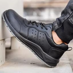 Black Safety Shoes Men Steel Toe Shoes Work Shoes Sneakers Male Anti-puncture Indestructible Security Boots Waterproof