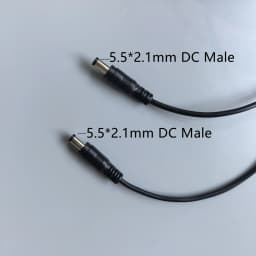 DC Power Plug Male to Male 5.5x2.1mm CCTV Adapter Cable 12V 10A Extension Cord 1/3/5/10/20 Meter Wires Accessories