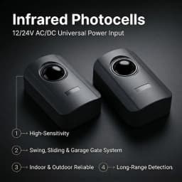 12V 24V AC DC Automatic Gate Safety Infrared Detector Garage Gate Door Safety Infrared Photocell Photoelectric Beam Sensor