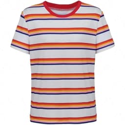 2026 Max Mayfield Cosplay Costume Max Striped T-Shirt Women Girl Casual Coat Max Mayfield Colorful Striped Women Men T Shirt Top