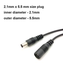 5M 10M DC12V Power Extension Cable 5.5mm*2.1mm Connector Male To Female For LED Lamp CCTV Security Camera Power Cable Cord Black