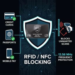 5/1Pcs RFID Blocking Card NFC Bank Debit Blocker Credit Card Protector Identity Theft Prevention for Passport Travel Security
