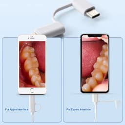 Camera Oral Endoscope Visual HD Borescope with 8 LED Light Handheld Oral Care For Android/PC