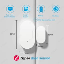 Zigbee 3.0 Door Window Sensor,Door Open Closed Detector,Smart Home Security Alarm System Contact Sensor For Z2M Home Assistant