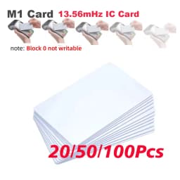 20/50/100 MF S50 Classic 1K M1 RFID Keyfob Tag Token 13.56Mhz IC Cards Proximity Smart 0.8mm For Access Control System ISO14443A