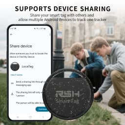 RSH Security Tracker Wallet Luggage Coffer Box Locator Anti Lose for Android Smart Tag Work With Google Find for Samsung OnePlus