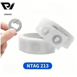 NTAG213 Blank NFC Stickers Rewritable 144-Byte Memory Self Adhesive Labels for NFC Enabled Smartphones & Devices