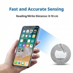 NTAG213 Blank NFC Stickers Rewritable 144-Byte Memory Self Adhesive Labels for NFC Enabled Smartphones & Devices