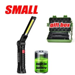 High Power LED Work Light 5 Lighting Mode Rechargeable Flashlight Inspection Lamp with Magnetic Power Bank 18650 Battery Torch