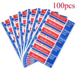 100pcs Cartoon Animal Pattern Waterproof Hemostasis Kids Band Aid Stickers Adhesive Bandage Wound Strips Plasters for Children