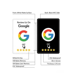100Pcs Reusable Google Review Tap NFC Card, Review Us On Google Programmable NFC Tap Card User-Friendly Time-Saving Factory spot