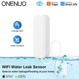 Tuya WiFi or Zigbee Water Level Sensor Leakage Alarm Flood Leak Detector Smart Home Life APP Water Alert Overflow Alarm Security