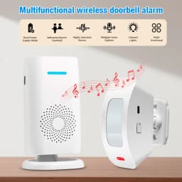KERUI Split Welcome Chime Bell Intelligent Wireless Doorbell PIR Sensor Alarm Multiple Ringtones 433mhz Alarm Detector for Home