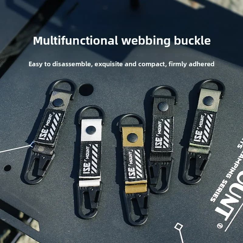 ISE MOUNT Outdoor Multifunctional Ribbon Buckle Short Eagle Beak Keychain Backpack Tactical Extension Belt