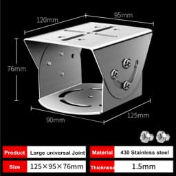 Aluminum Alloy/Metal/Stainless Steel Camera Mounting Holder Base for Video Surveillance Base Monitoring Universal Joint Bracket