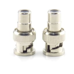 2pcs BNC Male End to RCA Female Plug COAX Adapter Connector Adapter F/M Couple for Security System Video CCTV Camera B5