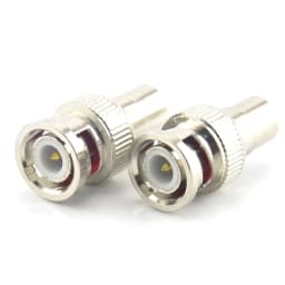 2pcs BNC Male End to RCA Female Plug COAX Adapter Connector Adapter F/M Couple for Security System Video CCTV Camera B5