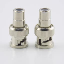 2pcs BNC Male End to RCA Female Plug COAX Adapter Connector Adapter F/M Couple for Security System Video CCTV Camera B5