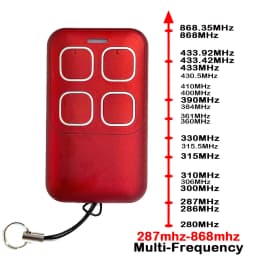 Garage Door Remote Control Duplicator 433.92MHz 868.3MHz Garage Door Command Opener Electric Gate Control For Fixed Rolling Code