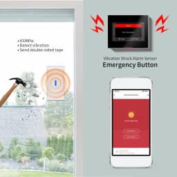 Staniot 433MHz EV1527 Wireless Vibration Glass Break Sensor Indoor High Sensitive Door Window for Home Security Burglar Alarm