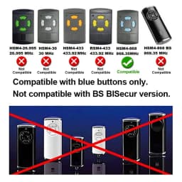 Remote Control 868 MHz Compatible With HSM2,HSM4 HSE2 HSE4 868 Garage Door Wireless Remote Command Opener