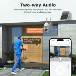 SHIWOJIA 5MP Solar Camera 4G SIM Outdoor 360° Wireless WIFI Solar Battery Powered PTZ Security Cameras PIR Night Vision Video