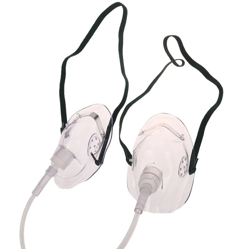 Adult Oxygen Mask With Tube Disposable Face Mask Shield Nebulizer Conduit Adult Oxygen Mask