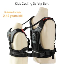 Kids Adjustable Safety Belt Child Motorcycle Cycling Safety Belt Reflective Front Back Duals-purpose Grab Handle Strap Harness