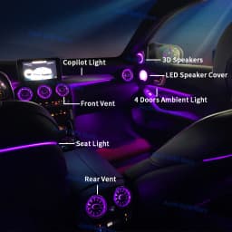 Ambient Light 3/12/64 Colours For Mercedes-Benz C/GLC Class Coupe W205 C43 C63 X253 LED Vents Speaker Decorative Light Retrofit