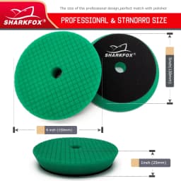 Sharkfox 3/5/6 inch (80mm/125mm/150mm) Car Sponge Polishing Discs Buffing Pads Kit For Car Polisher Buffer