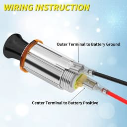 DaierTek 12V Cigarette Lighter Socket with Eject Button Cigarette Lighter Plug Car Cigarette Lighter Replacement Auxiliary Power