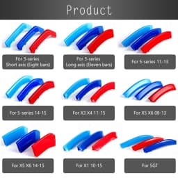 3pcs Car Front Grille Strip For BMW X3 E83 2003-2010 F25 2011-2017 G01 2018-2020 2023 M Power Performance Trim Cover Accessory