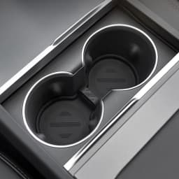 TESY For Tesla Model Y Juniper 2025 Launch Model 3 Highland 2024 Water Cup Mat Coasters Slots Non-Slip Mat Waterproof Drink Pad