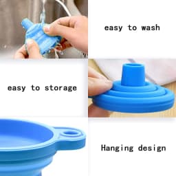 Car Engine Funnel Silicone Liquid Funnel Washer Fluid Change Foldable Portable Auto Engine Oil Petrol Change Funnel Accesorios