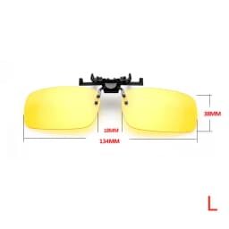 Unisex Grey Lenses Polarized Sunglasses Clip on Flip Up Men Women UV 380 Driving Fishing Night Vision Glasses Clips Anti Glare