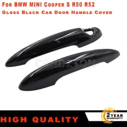 For BMW MINI R50 R52 R53 R55 R56 R57 R58 R59 New 1Pair Door Handle Black or Carbon Fiber Cover Easy Installation Car Accessories