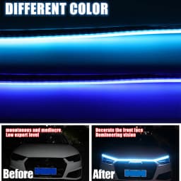 Scan Starting Led Car Hood Light Strip Decorative Lamp Flexible DRL Daytime Running Lights Auto Headlight Strips Car Assecories