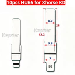 Keychannel 10PCS HU66 Car Key Blade #31 #86 Xhorse KD Key Blank for KEYDIY VVDI Remote for Golf MK7 Polo Jetta Tiguan Skoda