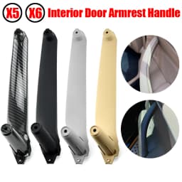 Car Front Rear Interior Door Handle Inner Panel Pull Trim Fit For BMW E70 E71 X5 X6 2007-2014 LHD