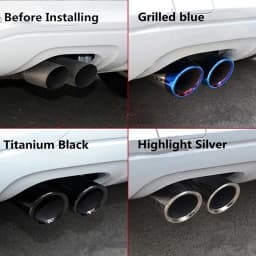 Car Exhaust Pipe Muffler Tip Cover For Audi A4 B8 A3 8V 8P A1 Q5 A5 Volkswagen VW Passat B7 CC Tiguan Car-Styling Accessories