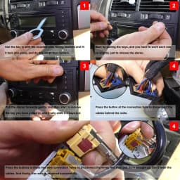 4x For Ford VW Tourareg Audi Skoda Mercedes Benz CD Stereo Radio Removal Extractor Key Release Pin Install Tool Car Accessories