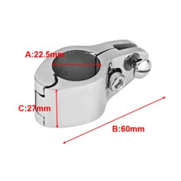 316 Stainless Steel Fitting Boat Bimini Top Hinged 22mm 25mm 30mm 32mm Jaw Slide Easy Install Marine Hardware