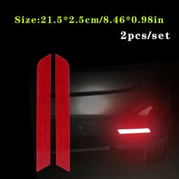 2pcs/set Car Bumper Reflective Safety Strip Stickers Car Rear Bumper Reflective Sticker Reflective Warning Safety Tape