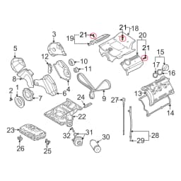 Car Engine Top Cover Turn Locking Screws Clips For Audi A4 1995 - 2008 A6 C4 A8 4D Skoda Superb 3U4 VW Passat 3B2 Seat Exeo 3R2