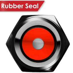 AUTCOAT Tire Valve Caps (12 Pcs) Heavy-Duty Stem Covers | Dust Proof, with O Rubber Seal | Hexagon Design