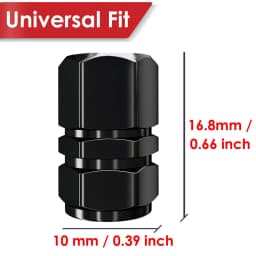 AUTCOAT Tire Valve Caps (12 Pcs) Heavy-Duty Stem Covers | Dust Proof, with O Rubber Seal | Hexagon Design