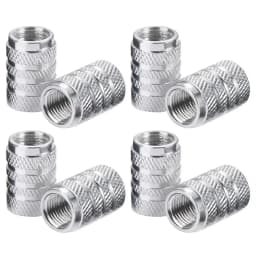 4Pcs Car Tire Valve Stems Cap Knurling Style Tire Valve Cap Aluminum Tire Wheel Stem Air Valve Cap Car Universal Accessories
