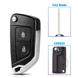 KEYYOU CE0523/CE0536 Modified Car Key Case For Peugeot 306 407 Partner For Citroen C2 C4 C5 C6 C8 Berlingo Picasso