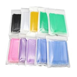 100pcs Car Touch Up Paint Micro Brush Fine Tip Black Purple Car Maintenance Tool Brush Disposable Mini Auto Detailing Brushes