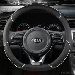 Pu Leather Car Steering Wheel Cover 38cm For Kia Rio 2 3 4 X Line Kombi Sedan K2 K3 K4 K5 KX1 KX3 KX5 Sportage Auto Accessories